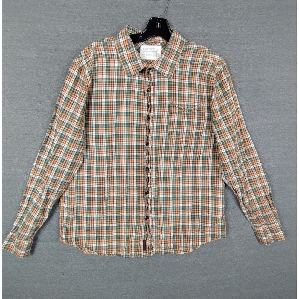 Gramicci Mens Shirt Large Multi Plaid Button Up Long Sleeve Outdoor Gorp Casual‎